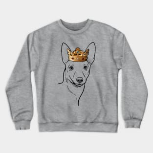 Portuguese Podengo Pequeno Dog King Queen Wearing Crown Crewneck Sweatshirt